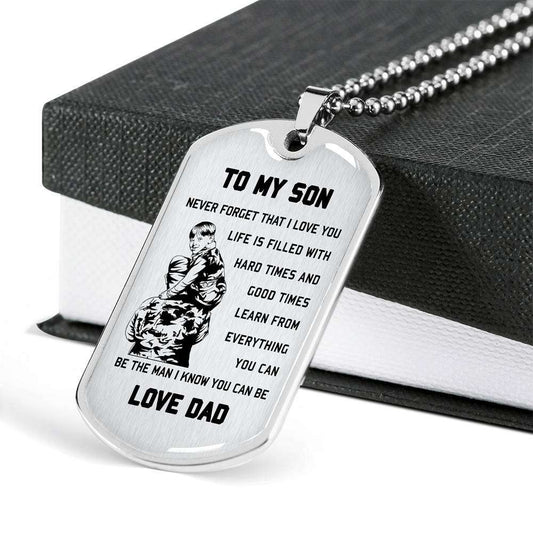 Son Dog Tag, Custom Picture Dog Tag For Son, Gift For Son, Son Necklace, Father And Son Dog Tag-35 Gifts For Son Rakva