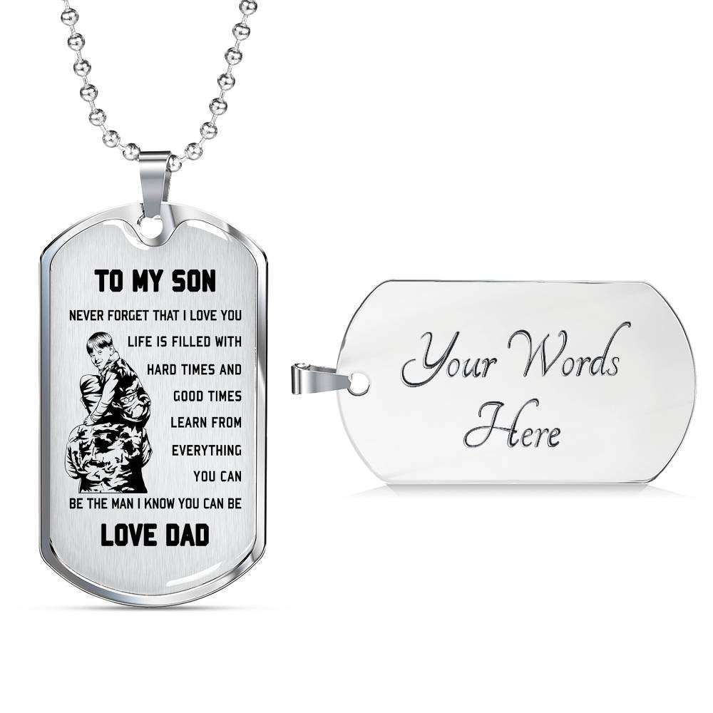 Son Dog Tag, Custom Picture Dog Tag For Son, Gift For Son, Son Necklace, Father And Son Dog Tag-35 Gifts For Son Rakva