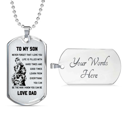 Son Dog Tag, Custom Picture Dog Tag For Son, Gift For Son, Son Necklace, Father And Son Dog Tag-35 Gifts For Son Rakva