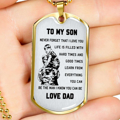 Son Dog Tag, Custom Picture Dog Tag For Son, Gift For Son, Son Necklace, Father And Son Dog Tag-35 Gifts For Son Rakva