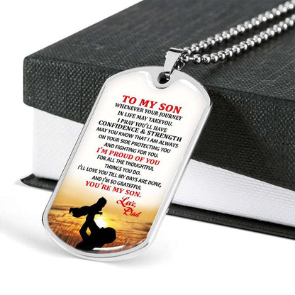 Son Dog Tag, Custom Picture Dog Tag For Son, Gift For Son, Son Necklace, Father And Son Dog Tag-37 Gifts For Son Rakva
