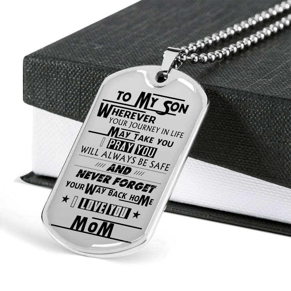 Son Dog Tag, Custom Picture Dog Tag For Son, Gift For Son, Son Necklace, Father And Son Dog Tag-38 Gifts For Son Rakva