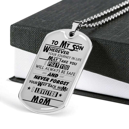 Son Dog Tag, Custom Picture Dog Tag For Son, Gift For Son, Son Necklace, Father And Son Dog Tag-38 Gifts For Son Rakva