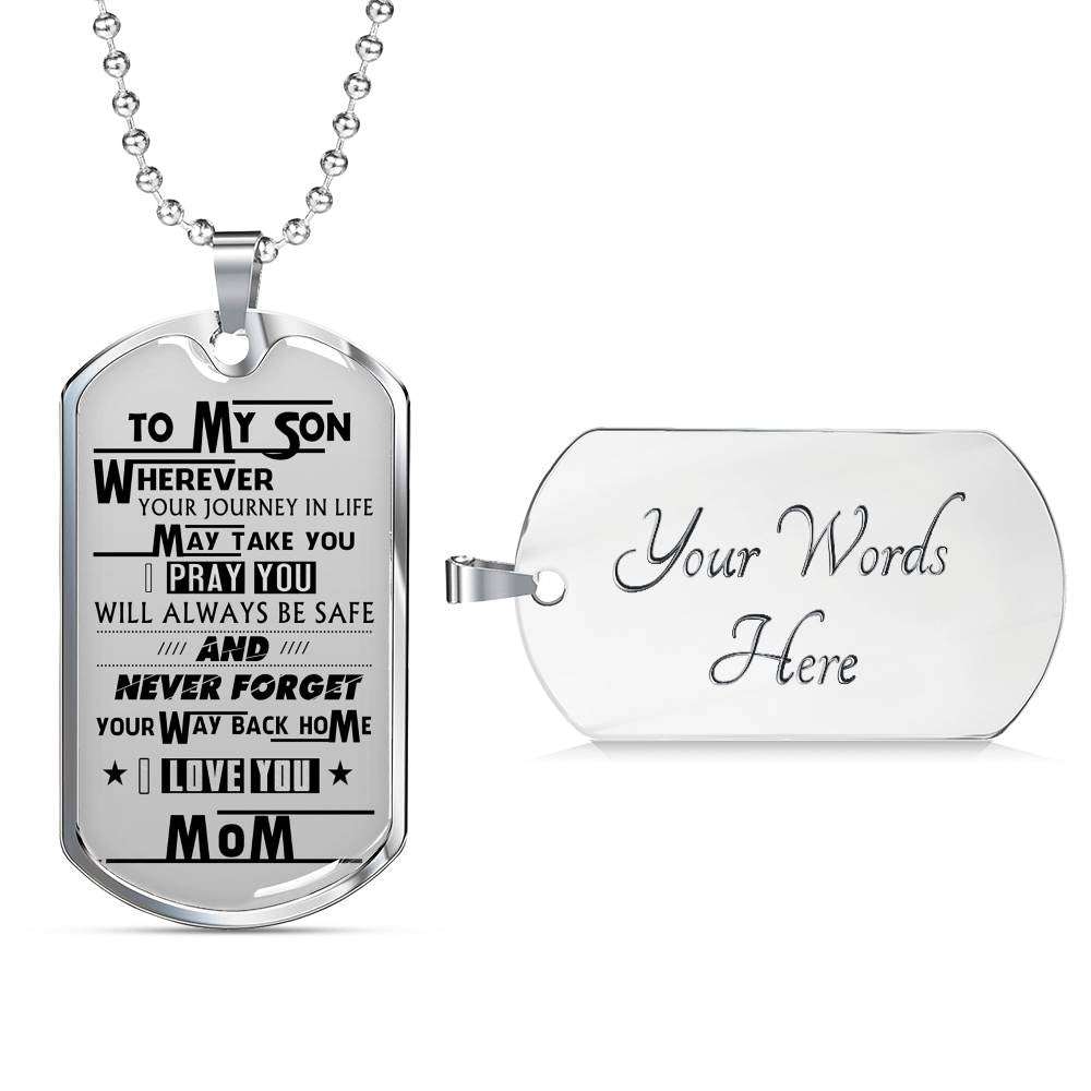Son Dog Tag, Custom Picture Dog Tag For Son, Gift For Son, Son Necklace, Father And Son Dog Tag-38 Gifts For Son Rakva