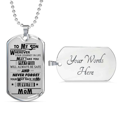 Son Dog Tag, Custom Picture Dog Tag For Son, Gift For Son, Son Necklace, Father And Son Dog Tag-38 Gifts For Son Rakva