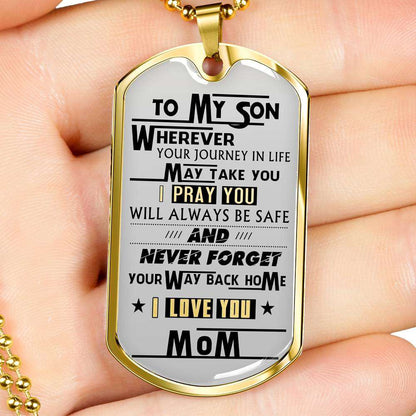 Son Dog Tag, Custom Picture Dog Tag For Son, Gift For Son, Son Necklace, Father And Son Dog Tag-38 Gifts For Son Rakva