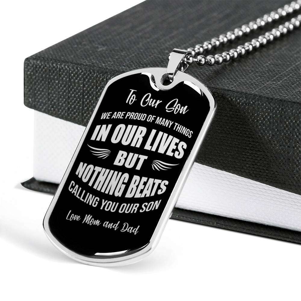 Son Dog Tag, Custom Picture Dog Tag For Son, Gift For Son, Son Necklace, Father And Son Dog Tag-39 Gifts For Son Rakva