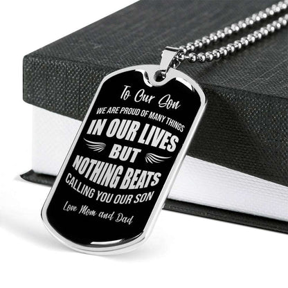 Son Dog Tag, Custom Picture Dog Tag For Son, Gift For Son, Son Necklace, Father And Son Dog Tag-39 Gifts For Son Rakva
