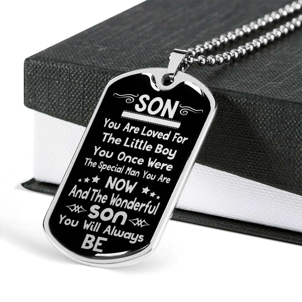 Son Dog Tag, Custom Picture Dog Tag For Son, Gift For Son, Son Necklace, Father And Son Dog Tag-41 Gifts For Son Rakva