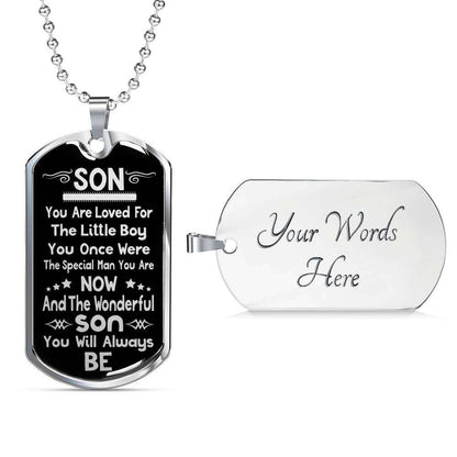 Son Dog Tag, Custom Picture Dog Tag For Son, Gift For Son, Son Necklace, Father And Son Dog Tag-41 Gifts For Son Rakva