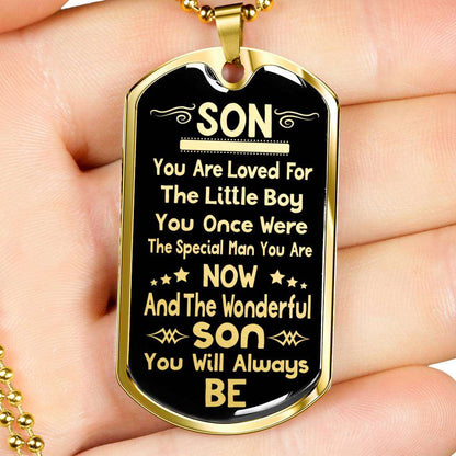 Son Dog Tag, Custom Picture Dog Tag For Son, Gift For Son, Son Necklace, Father And Son Dog Tag-41 Gifts For Son Rakva