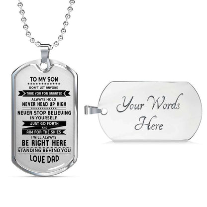 Son Dog Tag, Custom Picture Dog Tag For Son, Gift For Son, Son Necklace, Father And Son Dog Tag-43 Gifts For Son Rakva