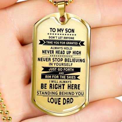 Son Dog Tag, Custom Picture Dog Tag For Son, Gift For Son, Son Necklace, Father And Son Dog Tag-43 Gifts For Son Rakva