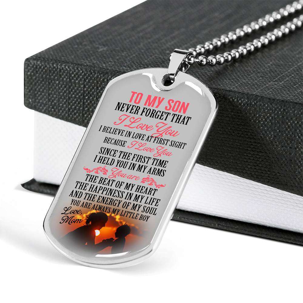 Son Dog Tag, Custom Picture Dog Tag For Son, Gift For Son, Son Necklace, Father And Son Dog Tag-46 Gifts For Son Rakva