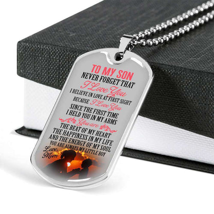Son Dog Tag, Custom Picture Dog Tag For Son, Gift For Son, Son Necklace, Father And Son Dog Tag-46 Gifts For Son Rakva