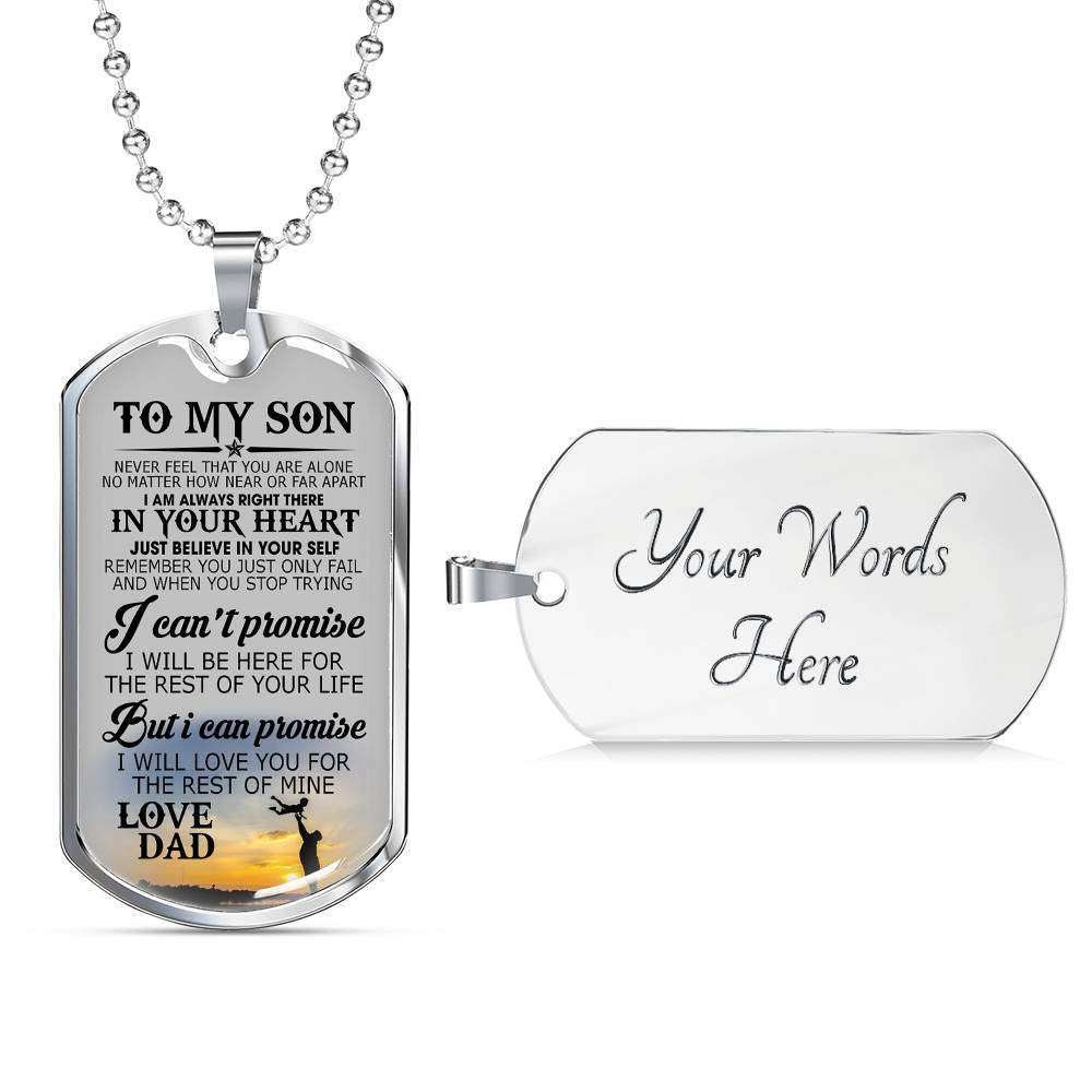 Son Dog Tag, Custom Picture Dog Tag For Son, Gift For Son, Son Necklace, Father And Son Dog Tag-49 Gifts For Son Rakva