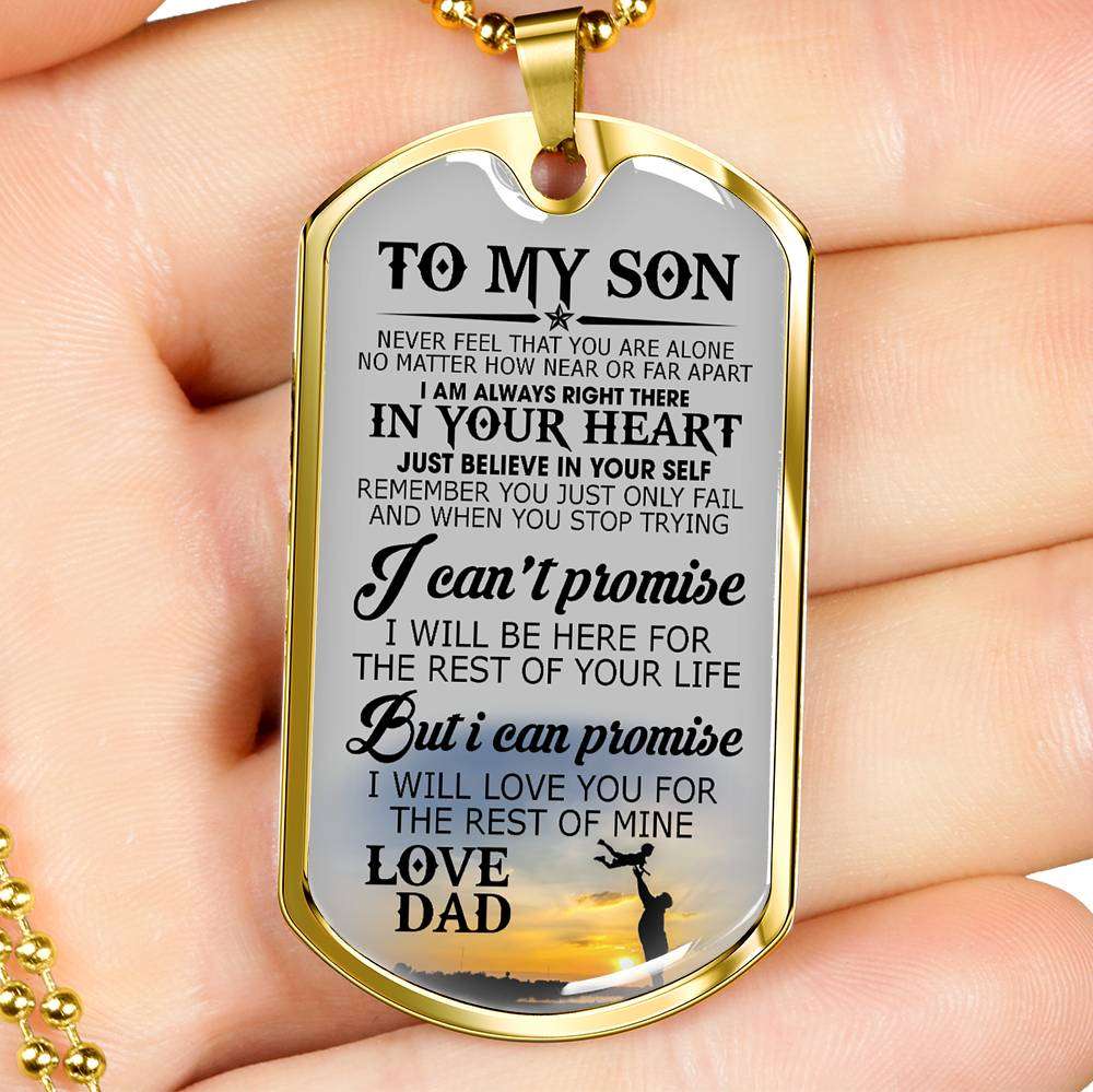 Son Dog Tag, Custom Picture Dog Tag For Son, Gift For Son, Son Necklace, Father And Son Dog Tag-49 Gifts For Son Rakva