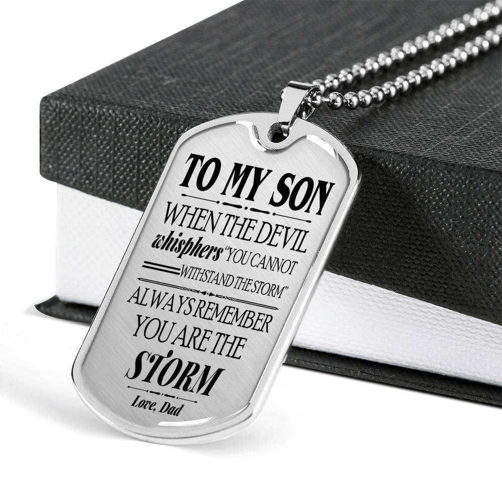 Son Dog Tag, Custom Picture Dog Tag For Son, Gift For Son, Son Necklace, Father And Son Dog Tag-5 Gifts For Son Rakva