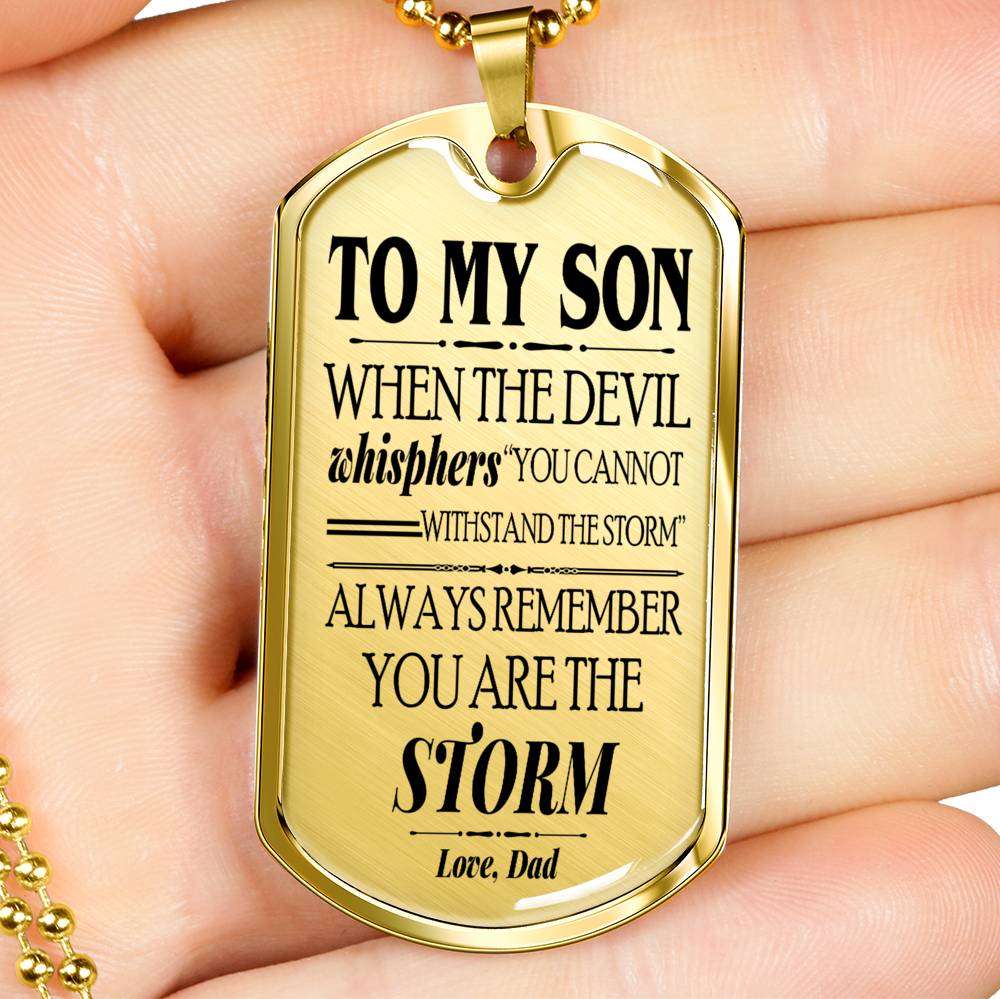 Son Dog Tag, Custom Picture Dog Tag For Son, Gift For Son, Son Necklace, Father And Son Dog Tag-5 Gifts For Son Rakva