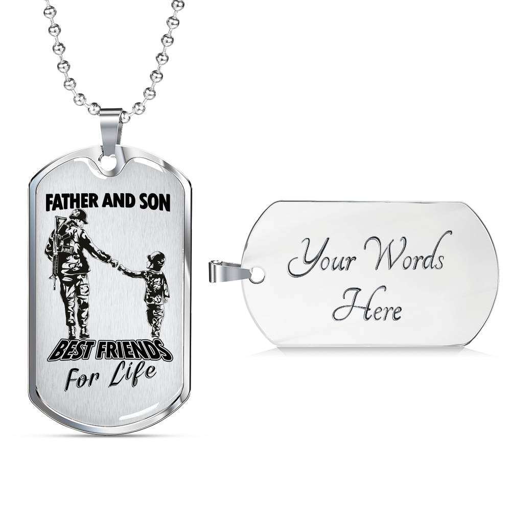 Son Dog Tag, Custom Picture Dog Tag For Son, Gift For Son, Son Necklace, Father And Son Dog Tag-54 Gifts For Son Rakva