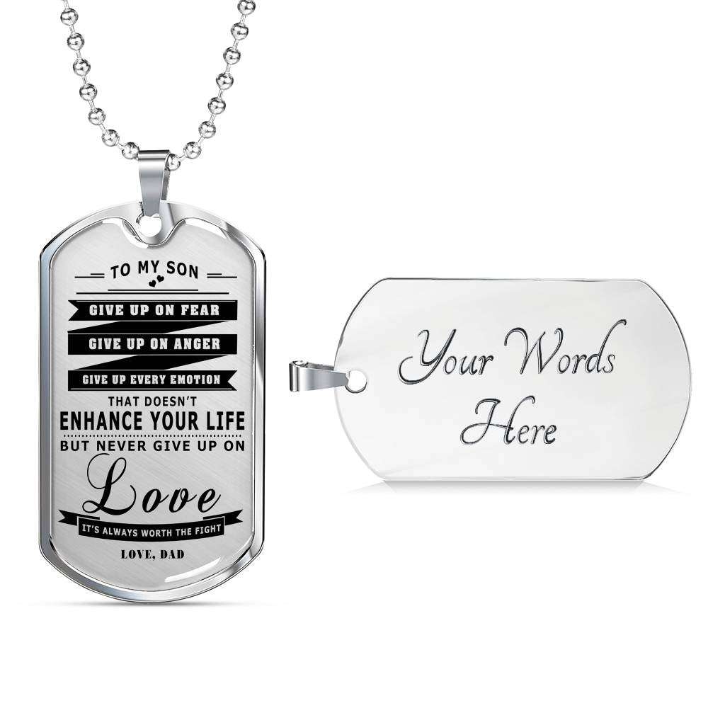 Son Dog Tag, Custom Picture Dog Tag For Son, Gift For Son, Son Necklace, Father And Son Dog Tag-55 Gifts For Son Rakva