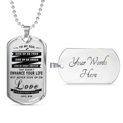 Son Dog Tag, Custom Picture Dog Tag For Son, Gift For Son, Son Necklace, Father And Son Dog Tag-55 Gifts For Son Rakva