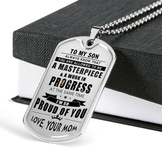 Son Dog Tag, Custom Picture Dog Tag For Son, Gift For Son, Son Necklace, Father And Son Dog Tag-57 Gifts For Son Rakva