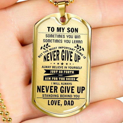 Son Dog Tag, Custom Picture Dog Tag For Son, Gift For Son, Son Necklace, Father And Son Dog Tag-59 Gifts For Son Rakva