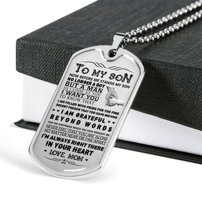 Son Dog Tag, Custom Picture Dog Tag For Son, Gift For Son, Son Necklace, Father And Son Dog Tag-62 Gifts For Son Rakva