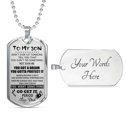 Son Dog Tag, Custom Picture Dog Tag For Son, Gift For Son, Son Necklace, Father And Son Dog Tag-63 Gifts For Son Rakva