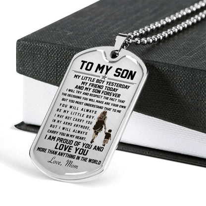Son Dog Tag, Custom Picture Dog Tag For Son, Gift For Son, Son Necklace, Father And Son Dog Tag-65 Gifts For Son Rakva