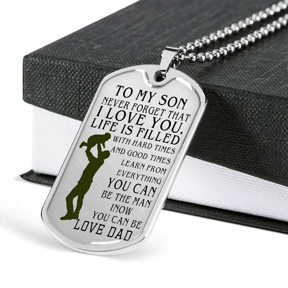 Son Dog Tag, Custom Picture Dog Tag For Son, Gift For Son, Son Necklace, Father And Son Dog Tag-66 Gifts For Son Rakva