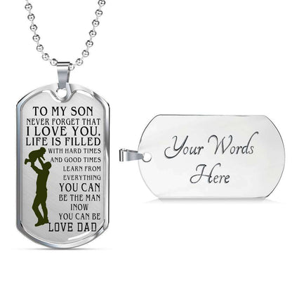 Son Dog Tag, Custom Picture Dog Tag For Son, Gift For Son, Son Necklace, Father And Son Dog Tag-66 Gifts For Son Rakva
