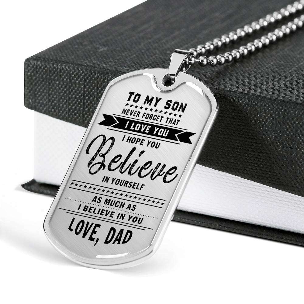 Son Dog Tag, Custom Picture Dog Tag For Son, Gift For Son, Son Necklace, Father And Son Dog Tag-68 Gifts For Son Rakva