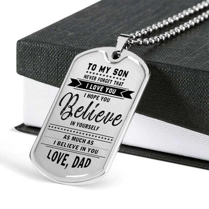 Son Dog Tag, Custom Picture Dog Tag For Son, Gift For Son, Son Necklace, Father And Son Dog Tag-68 Gifts For Son Rakva