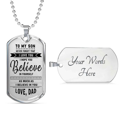 Son Dog Tag, Custom Picture Dog Tag For Son, Gift For Son, Son Necklace, Father And Son Dog Tag-68 Gifts For Son Rakva
