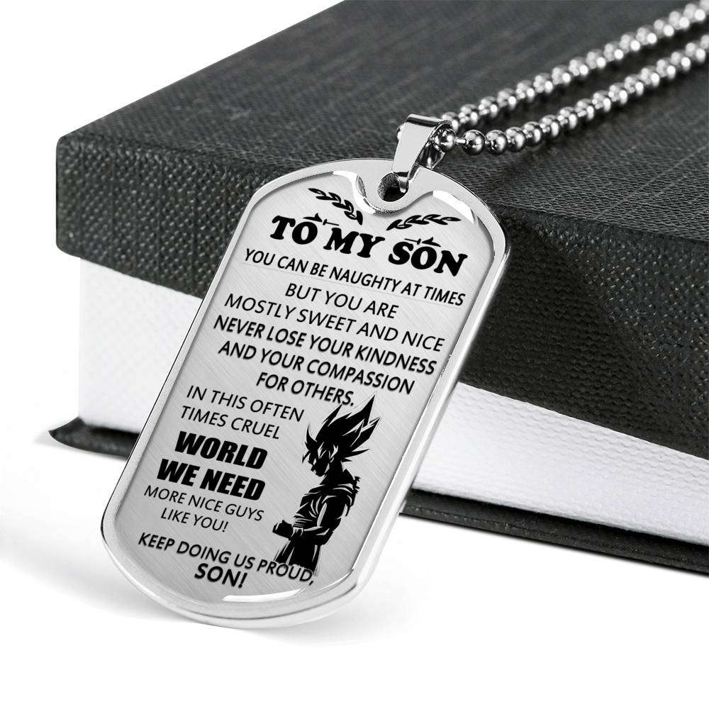 Son Dog Tag, Custom Picture Dog Tag For Son, Gift For Son, Son Necklace, Father And Son Dog Tag-69 Gifts For Son Rakva