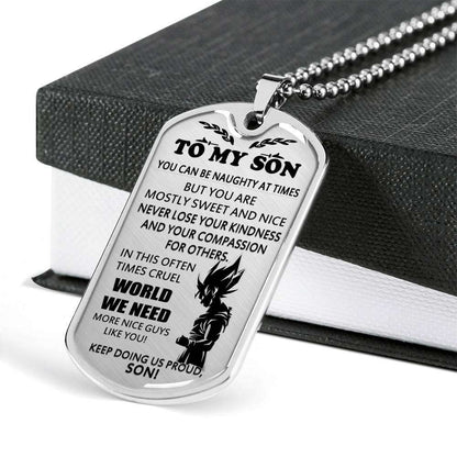 Son Dog Tag, Custom Picture Dog Tag For Son, Gift For Son, Son Necklace, Father And Son Dog Tag-69 Gifts For Son Rakva