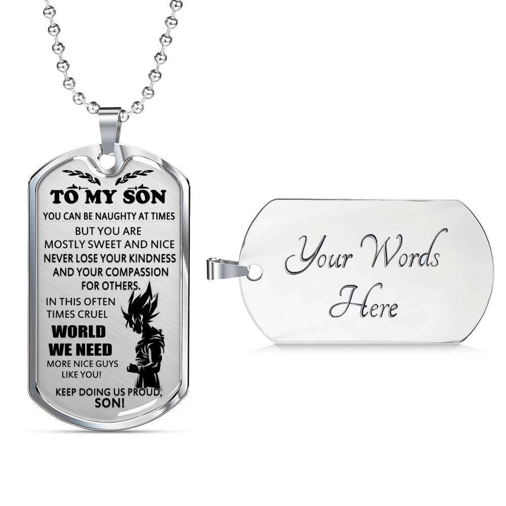 Son Dog Tag, Custom Picture Dog Tag For Son, Gift For Son, Son Necklace, Father And Son Dog Tag-69 Gifts For Son Rakva