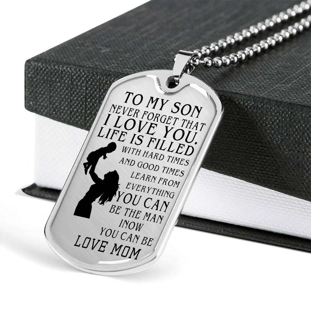 Son Dog Tag, Custom Picture Dog Tag For Son, Gift For Son, Son Necklace, Father And Son Dog Tag-70 Gifts For Son Rakva
