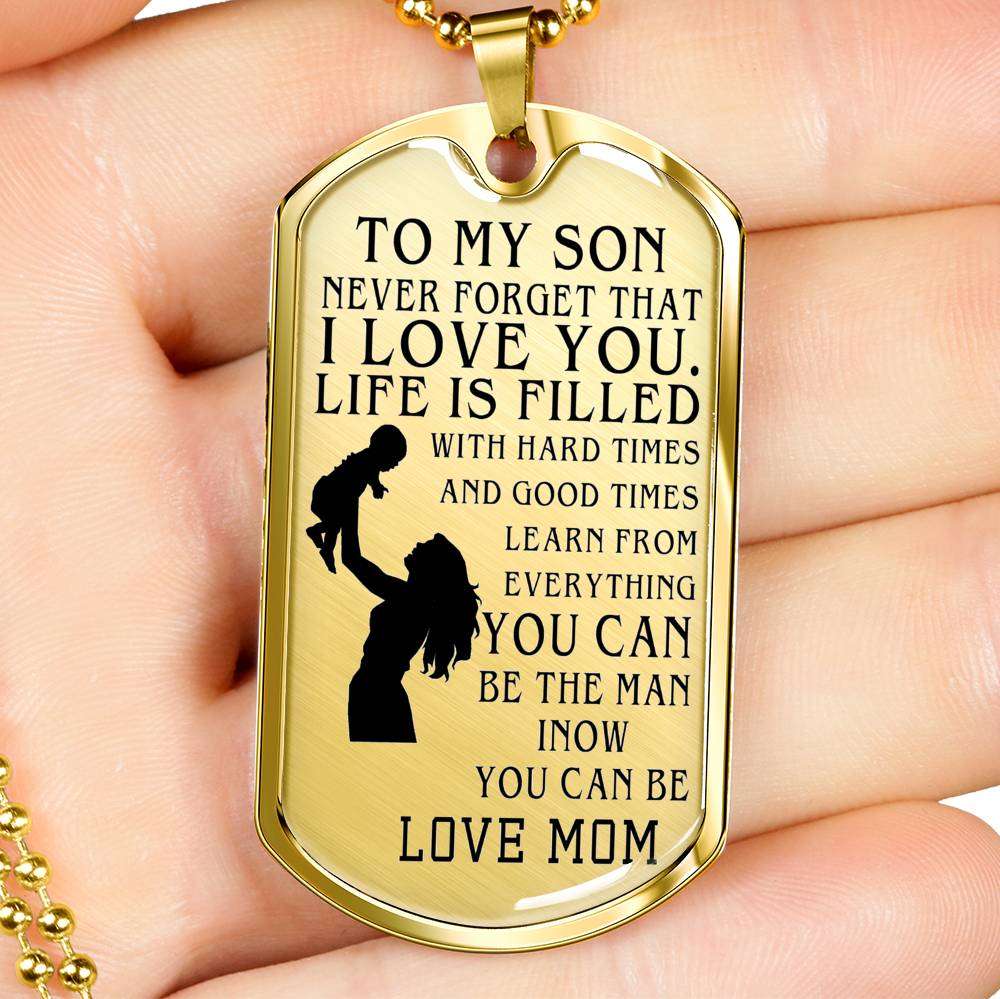 Son Dog Tag, Custom Picture Dog Tag For Son, Gift For Son, Son Necklace, Father And Son Dog Tag-70 Gifts For Son Rakva