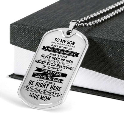 Son Dog Tag, Custom Picture Dog Tag For Son, Gift For Son, Son Necklace, Father And Son Dog Tag-71 Gifts For Son Rakva