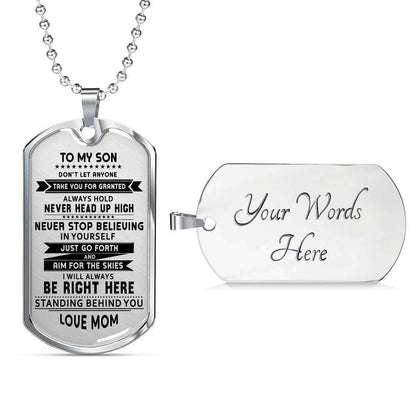 Son Dog Tag, Custom Picture Dog Tag For Son, Gift For Son, Son Necklace, Father And Son Dog Tag-71 Gifts For Son Rakva