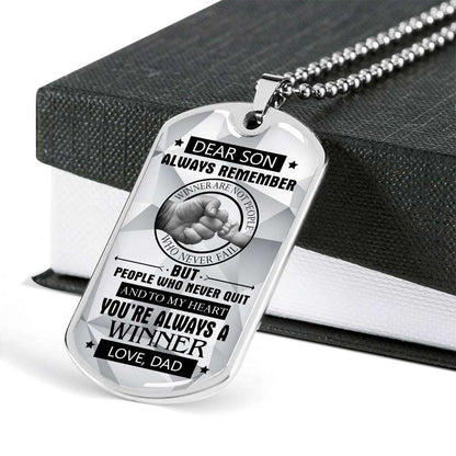 Son Dog Tag, Custom Picture Dog Tag For Son, Gift For Son, Son Necklace, Father And Son Dog Tag-73 Gifts For Son Rakva