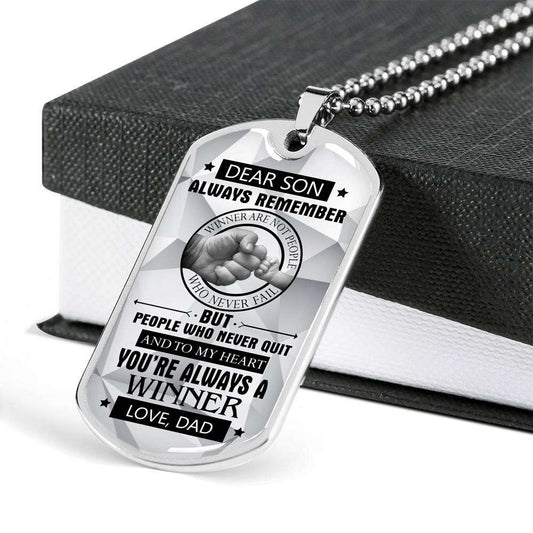 Son Dog Tag, Custom Picture Dog Tag For Son, Gift For Son, Son Necklace, Father And Son Dog Tag-73 Gifts For Son Rakva