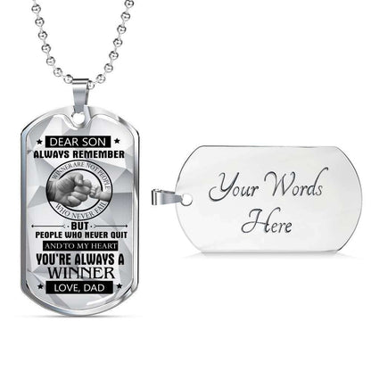 Son Dog Tag, Custom Picture Dog Tag For Son, Gift For Son, Son Necklace, Father And Son Dog Tag-73 Gifts For Son Rakva