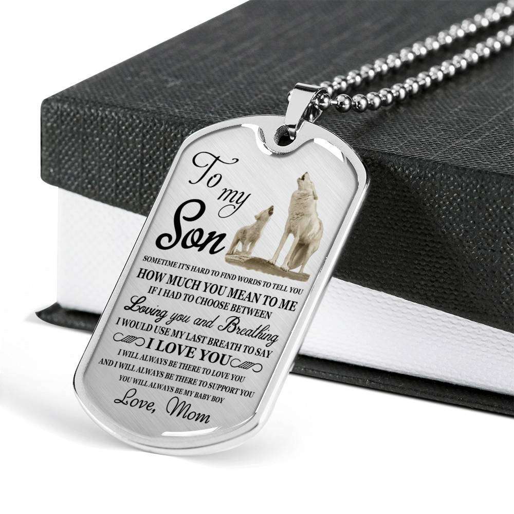 Son Dog Tag, Custom Picture Dog Tag For Son, Gift For Son, Son Necklace, Father And Son Dog Tag-75 Gifts For Son Rakva