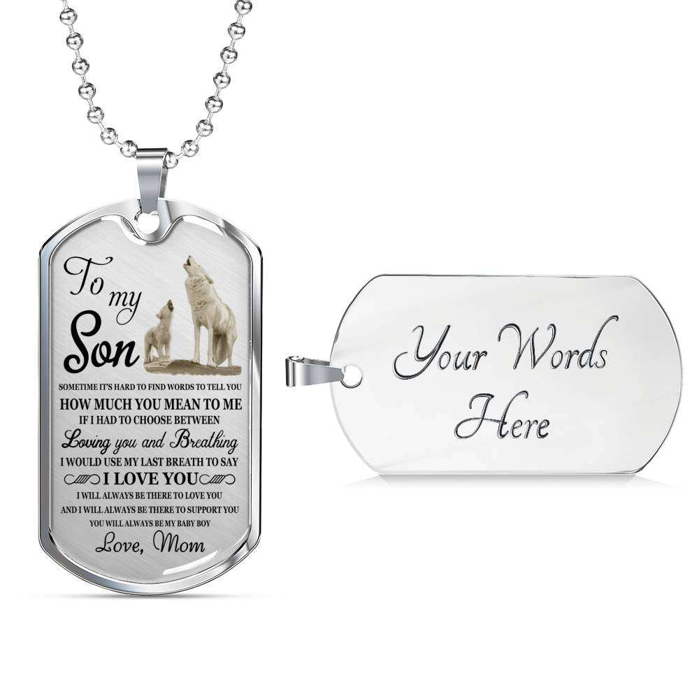 Son Dog Tag, Custom Picture Dog Tag For Son, Gift For Son, Son Necklace, Father And Son Dog Tag-75 Gifts For Son Rakva