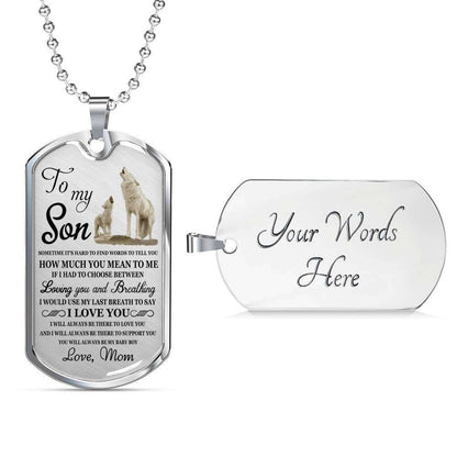 Son Dog Tag, Custom Picture Dog Tag For Son, Gift For Son, Son Necklace, Father And Son Dog Tag-75 Gifts For Son Rakva