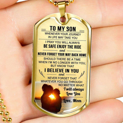 Son Dog Tag, Custom Picture Dog Tag For Son, Gift For Son, Son Necklace, Father And Son Dog Tag-76 Gifts For Son Rakva
